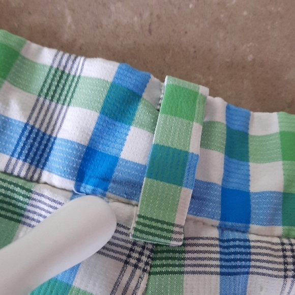 Nike Golf Dri Fit Shorts Multicolored Plaid Blue Green Mens Size 36.    READ - Picture 8 of 15
